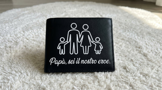 Portafoglio Papà Personalizzato con Dedica – Regalo Premium