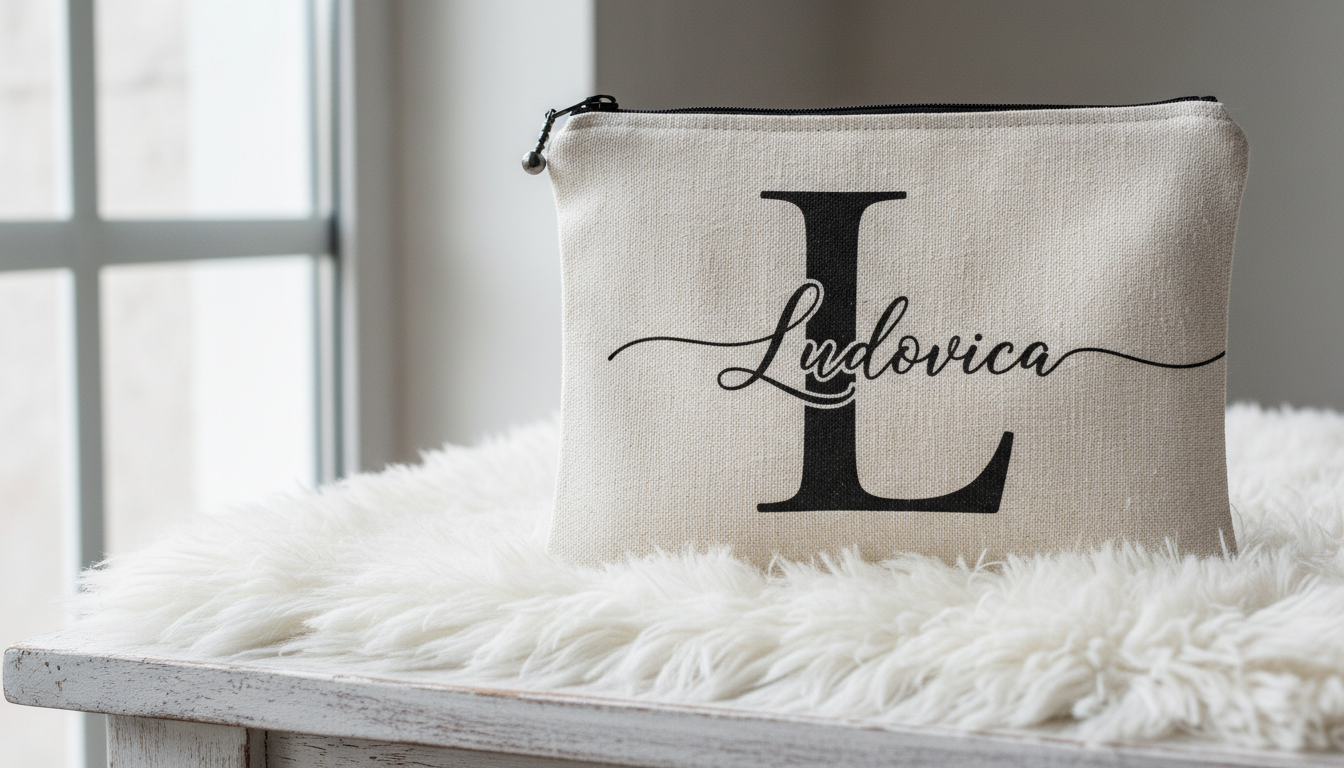 Pochette Personalizzata con Iniziale e Nome Integrato