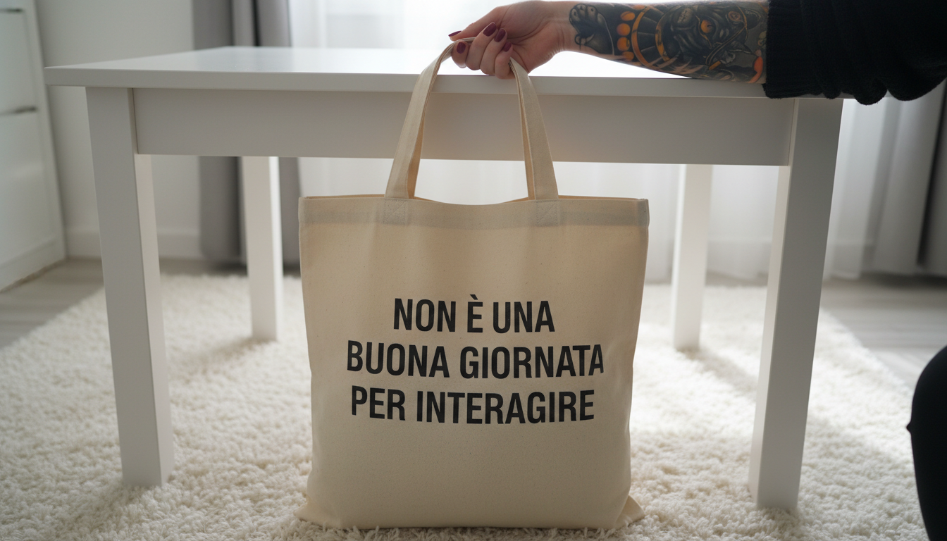 Tote Bag Personalizzata con Frase Ironica