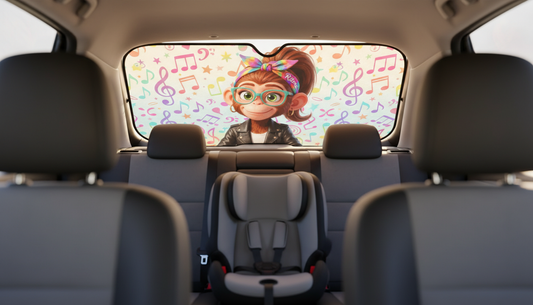 Coppia Parasole Auto Personalizzati con Ritma – Illustrazione su Foto