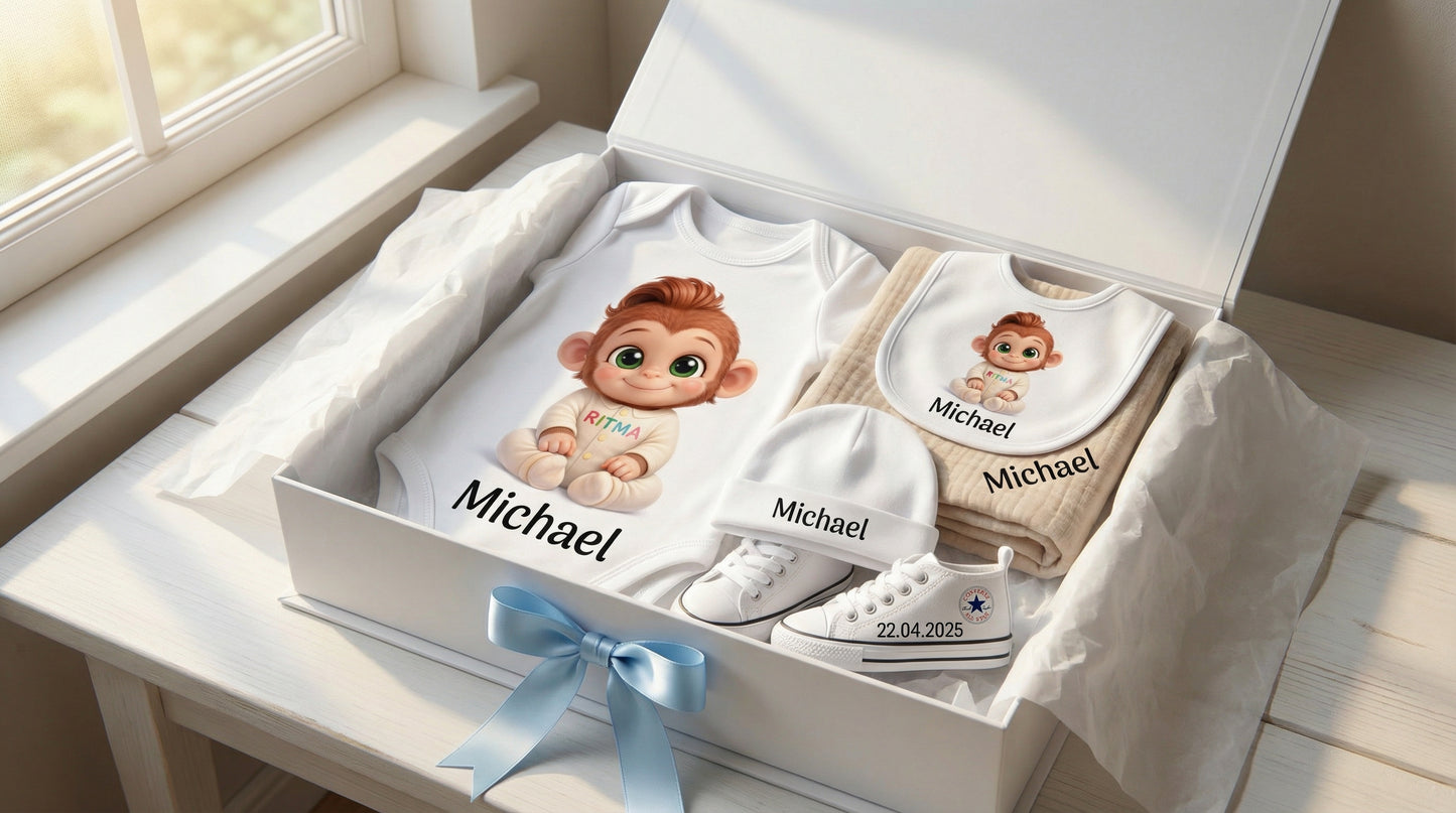 Kit nascita personalizzato + cappellino omaggio – Il primo regalo che resta per sempre