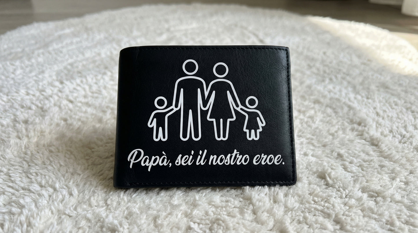 Portafoglio Papà Personalizzato con Dedica – Regalo Premium
