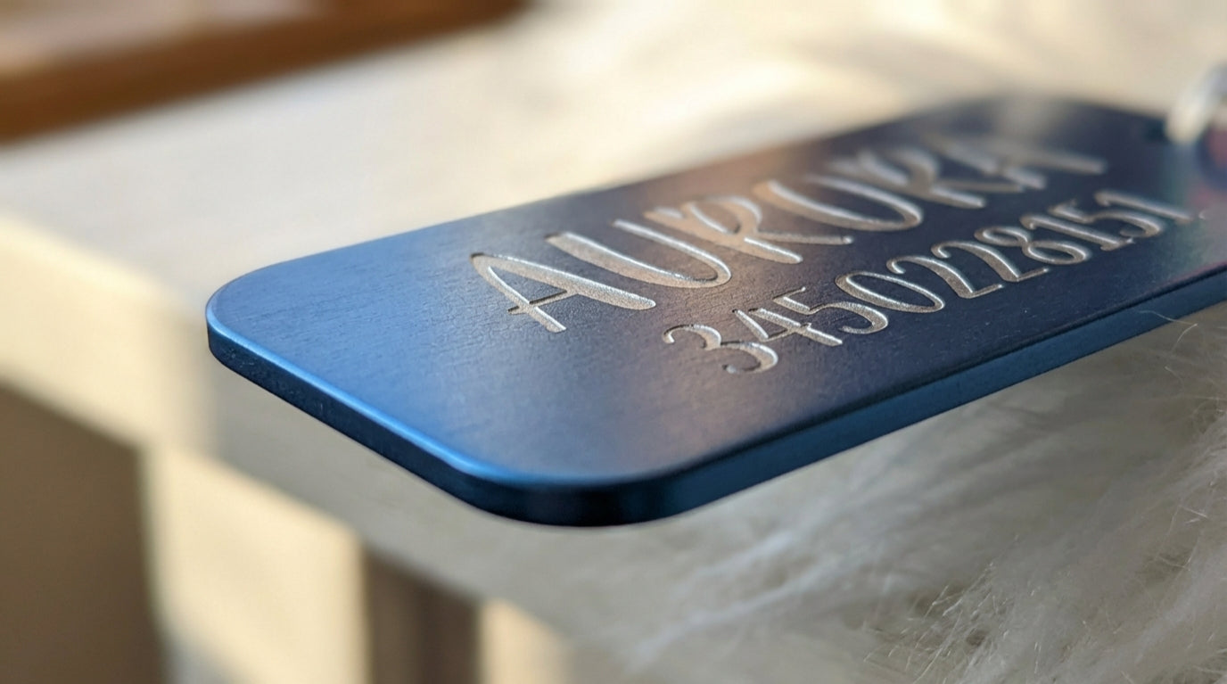 🔖 Tag Inciso Personalizzato in Alluminio Anodizzato