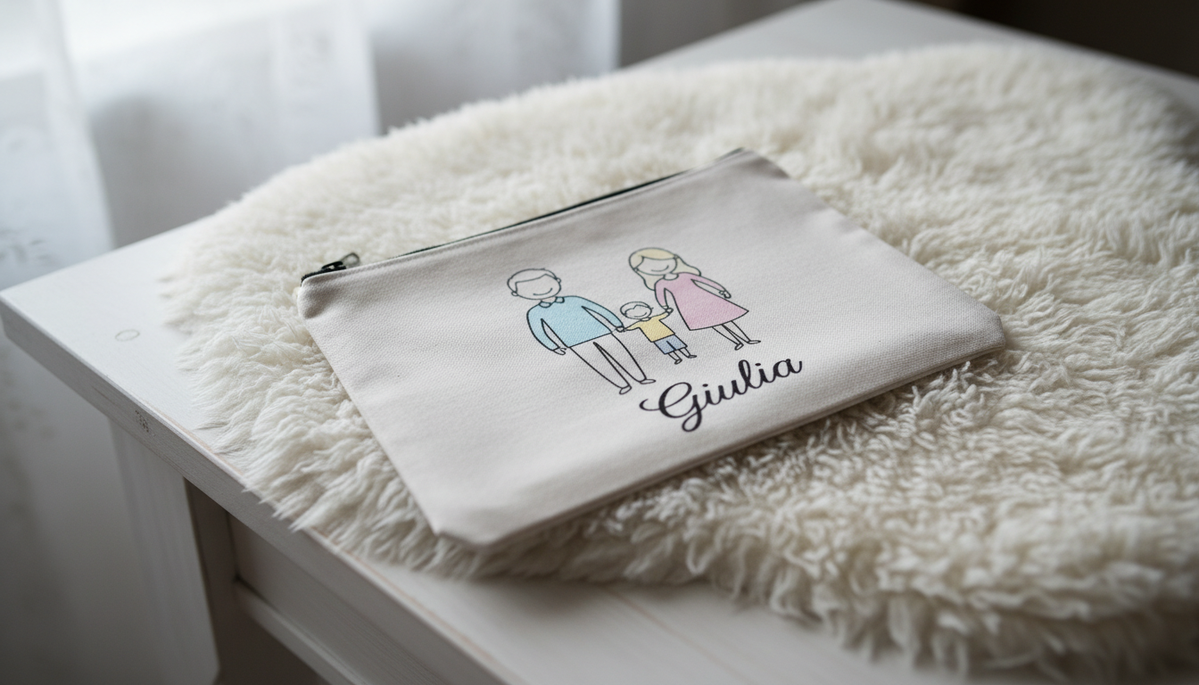 Pochette Personalizzata Line Art con Nome