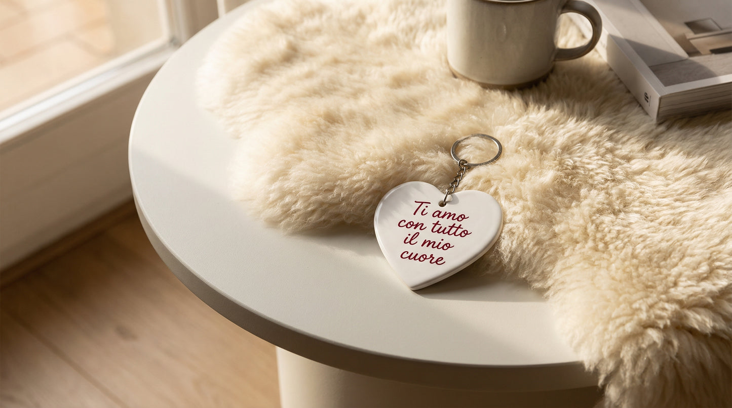 Portachiavi Personalizzato in MDF – Tondo, Quadrato o Cuore | Nome, Frase o Foto