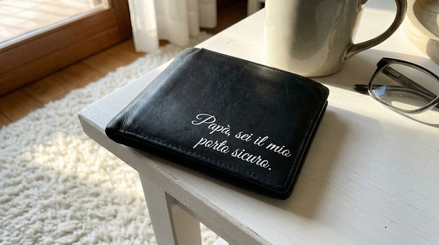 Portafoglio Papà Personalizzato con Dedica – Regalo Premium