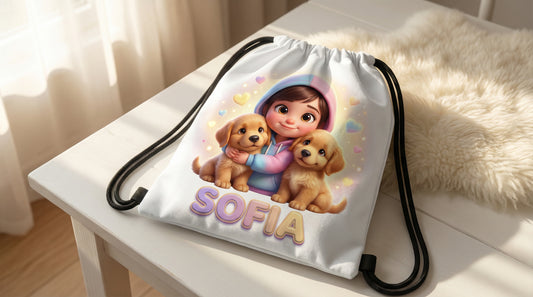 🎒 Sacchetta Cambio Personalizzata con Illustrazione