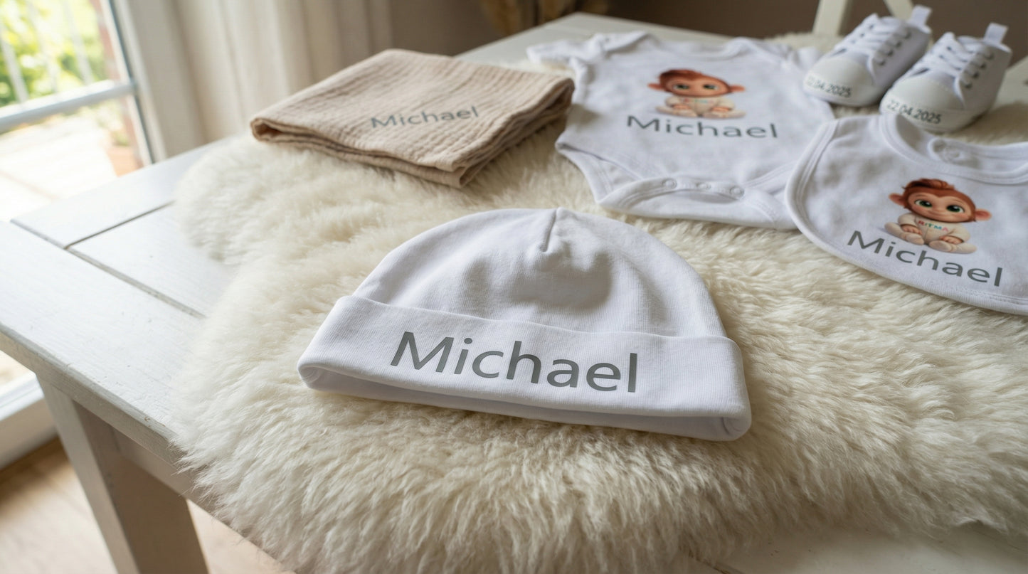 Kit nascita personalizzato + cappellino omaggio – Il primo regalo che resta per sempre