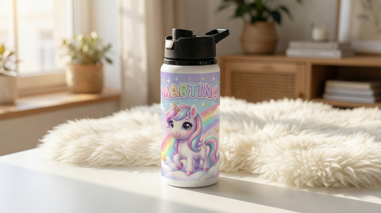 🦄 Borraccia con Grafica Personalizzata per Bambini