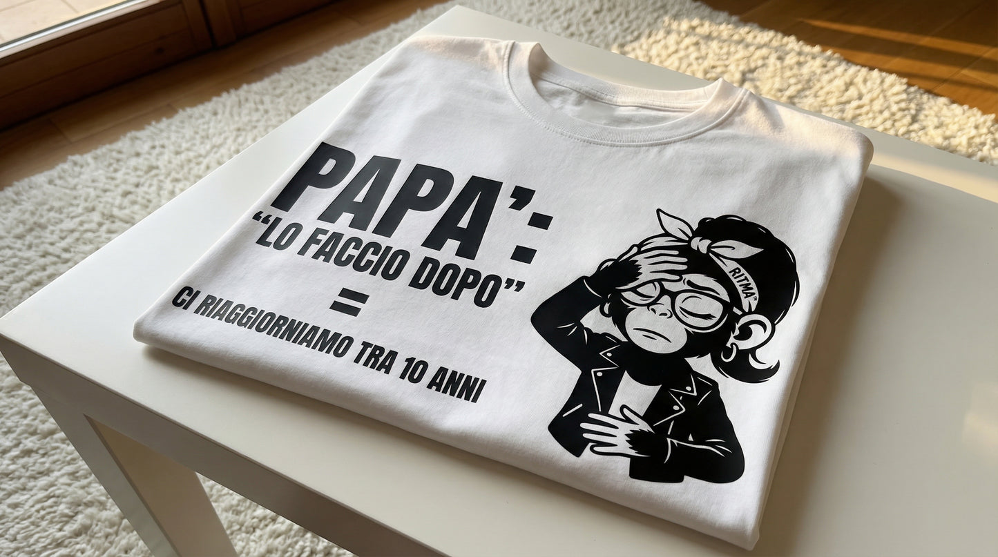 Maglietta Papà Ironica Personalizzata | T-shirt Divertente con Ritma | Regalo Festa del Papà